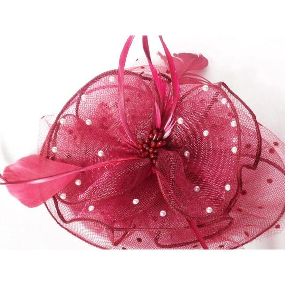 English hat mesh hat Kentucky Derby fascinator headpiece hat - Picture 6 of 9